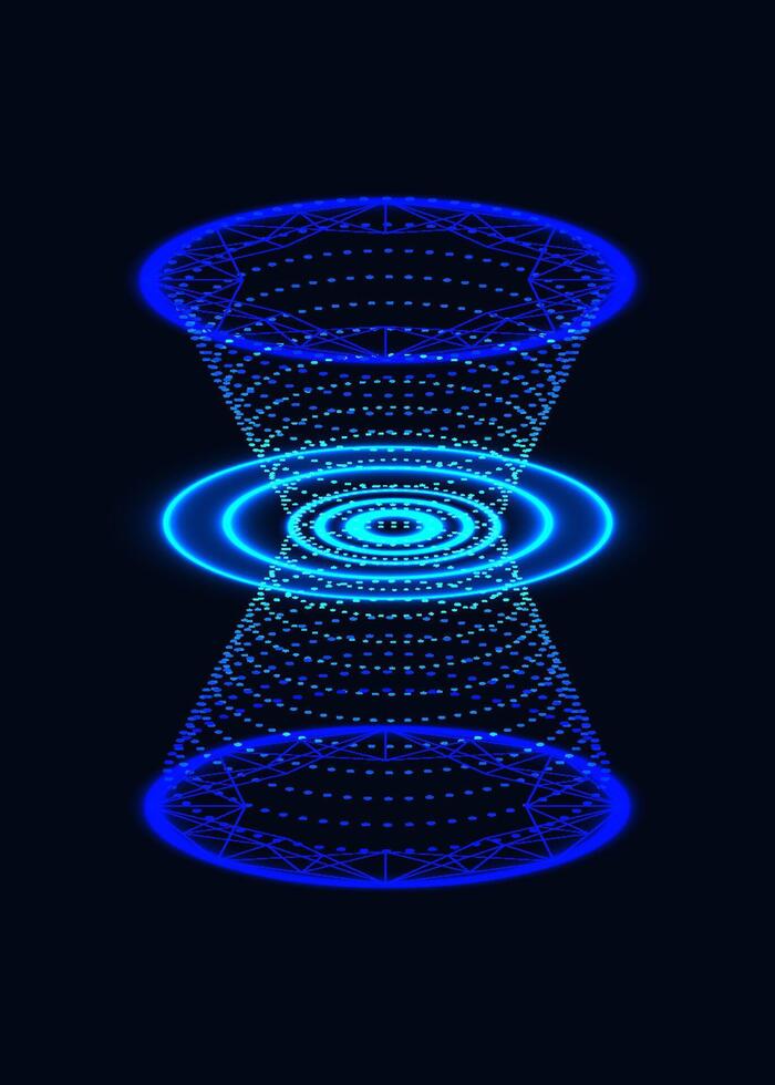 Futuristic Teleport Energy Cylinders with Stunning Glowing Effects That Captivate the Imagination vector