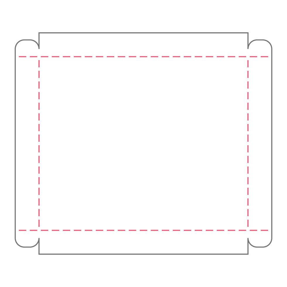 Box packaging die cut template design. 3d mock-up vector