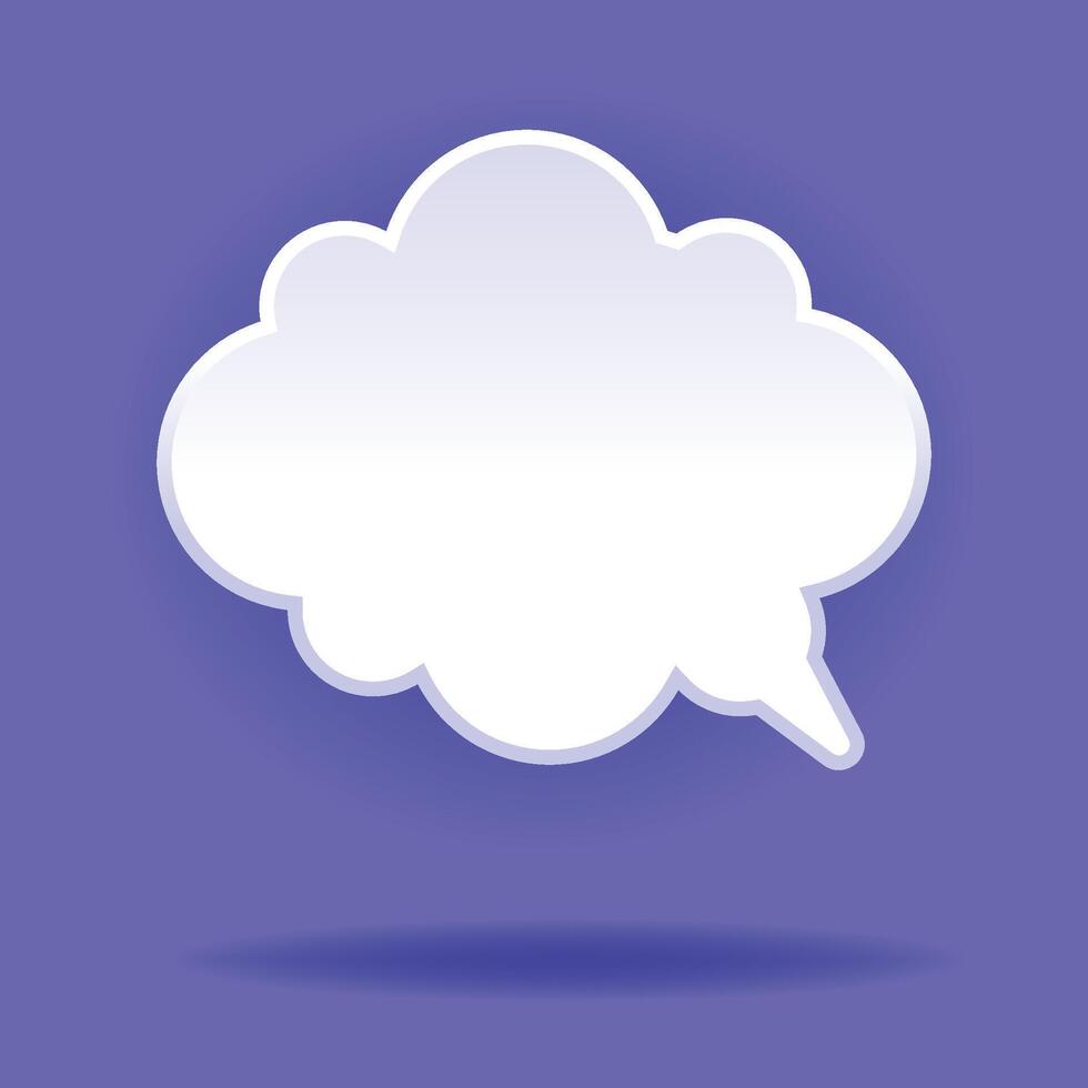3D speech bubble on blue background vector
