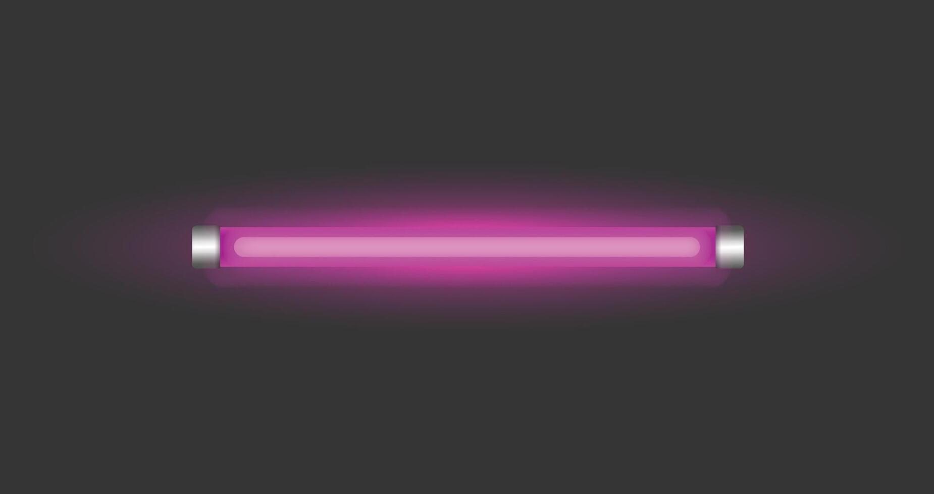 Neon Led Light Tube Glowing Lamp in Vibrant Colors, creating a striking ambiance vector