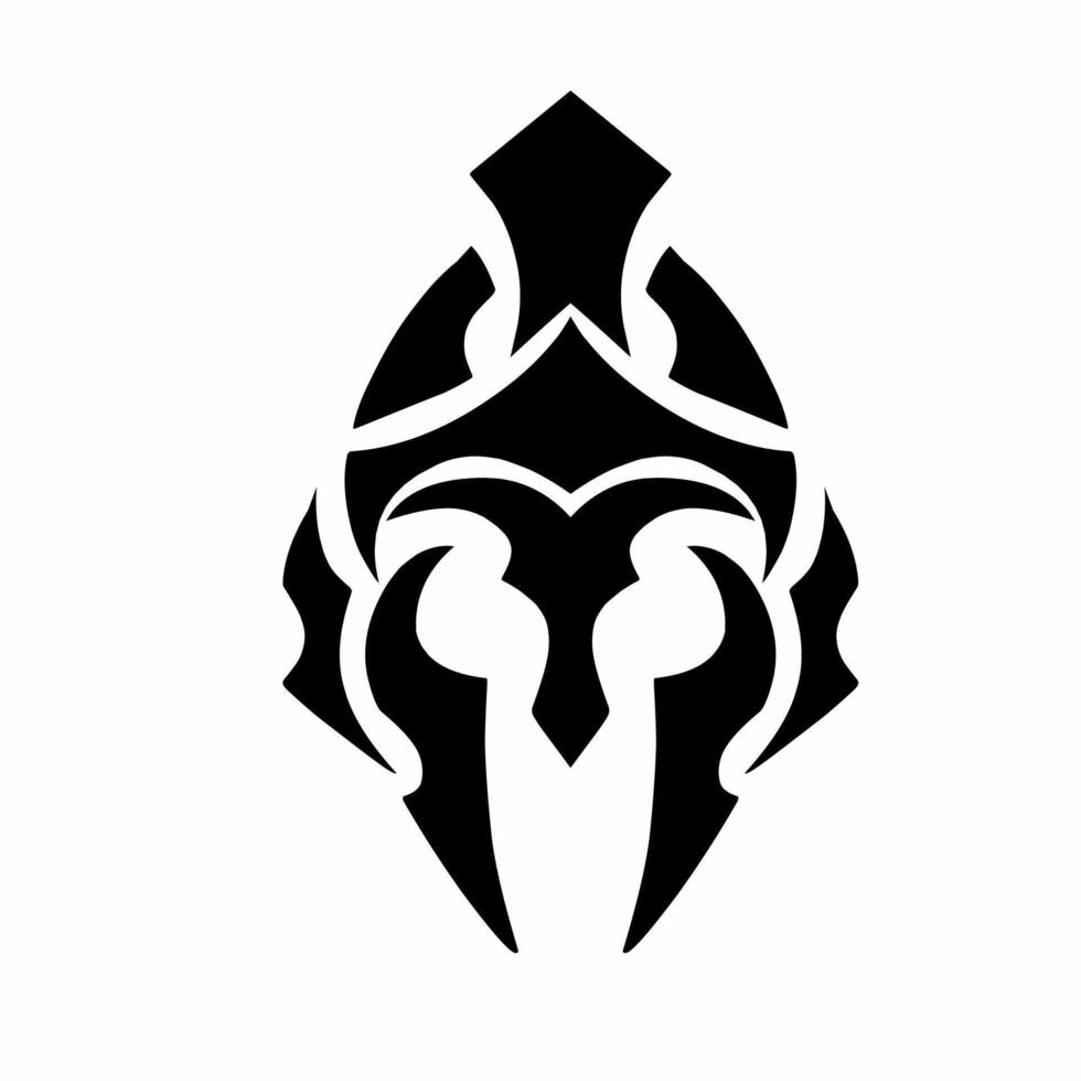 Gladiator helmet design for logo vector