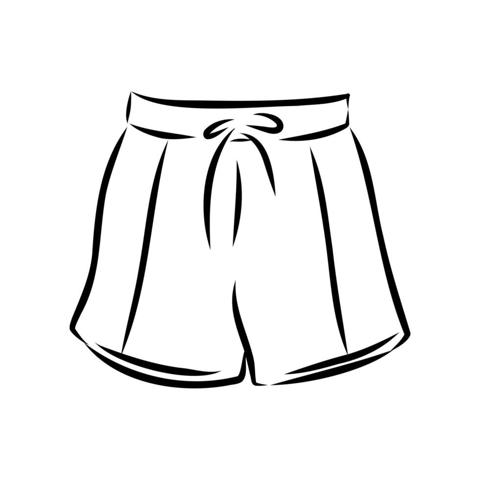 hand-drawn sports shorts vector