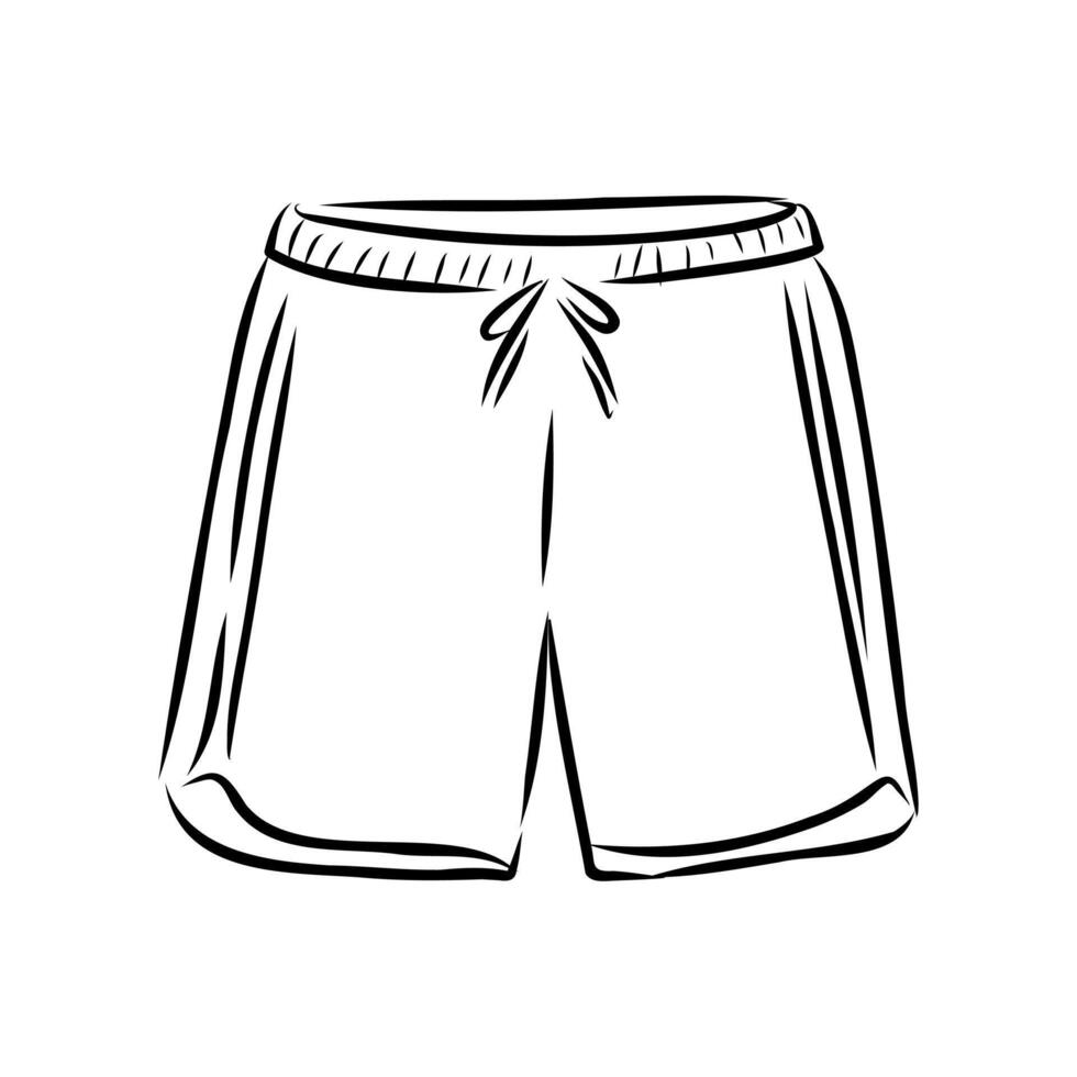 comfortable sports shorts sketch vector