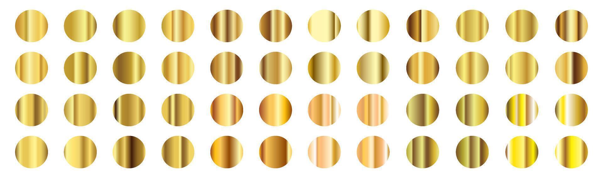 Gold Gradient Circles Collection vector