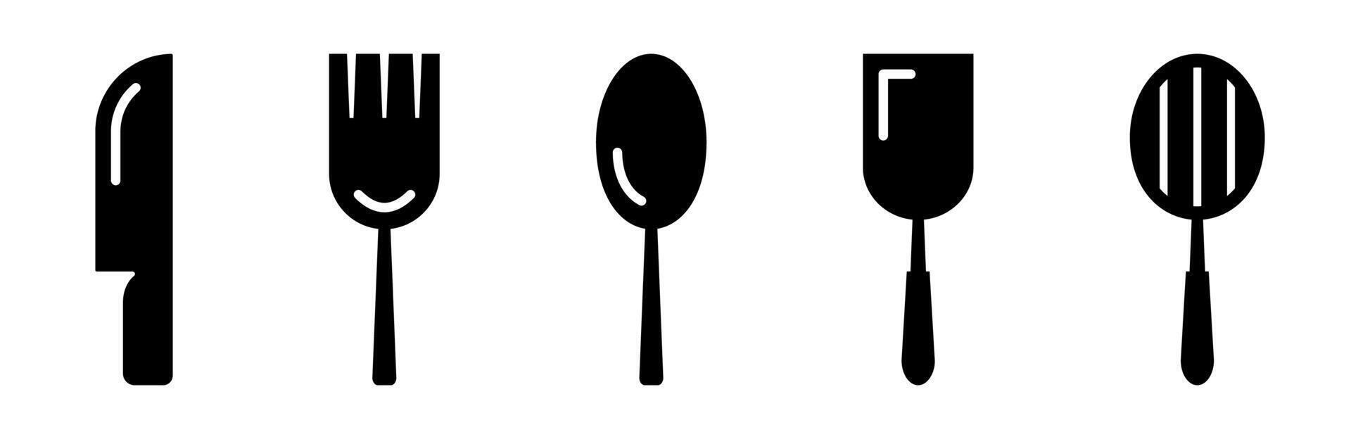 Silhouette of Kitchen Utensils Set vector