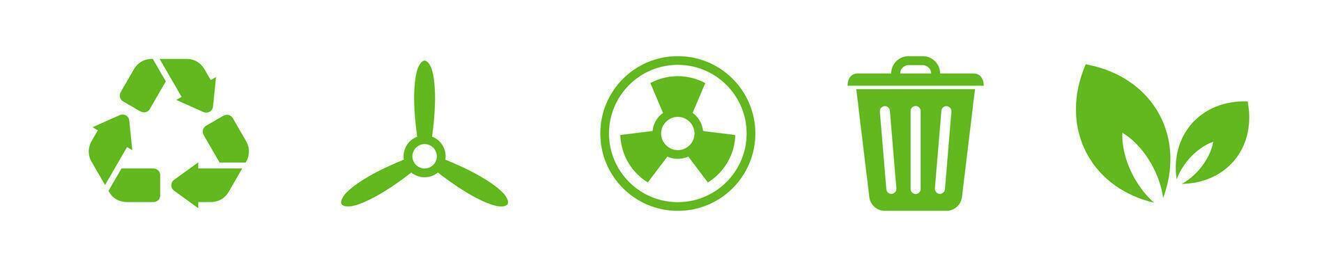 Eco-Friendly Symbols for Recycling and Sustainability Set vector