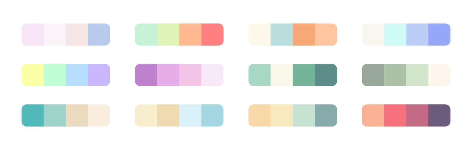 Color Palette Collection for Design Inspiration vector