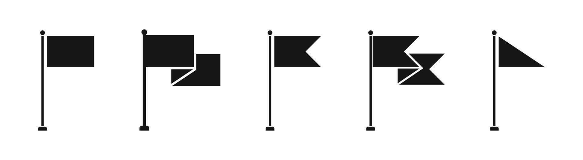Black Flag Icons in Various Designs vector