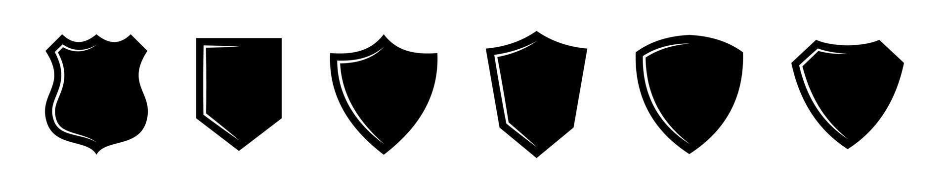 Black Shield Icons vector