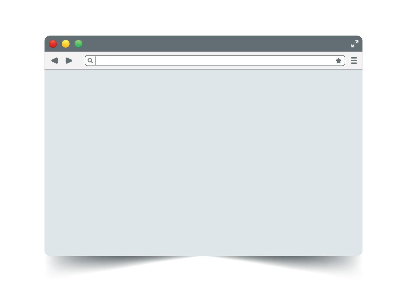 Minimalist Blank Browser Window Template Illustration vector