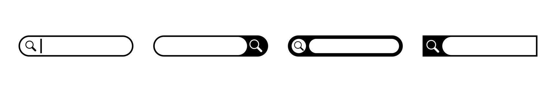 Search Bar Icon Variations Set vector