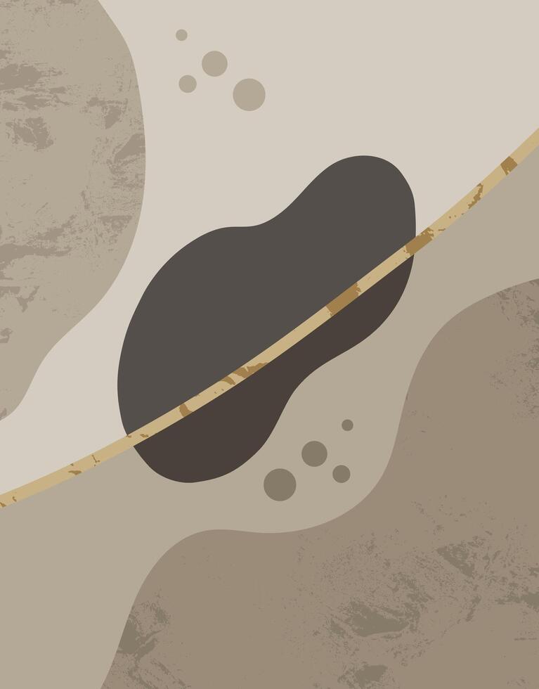 Abstract Organic Earthy Flowing Composition vector