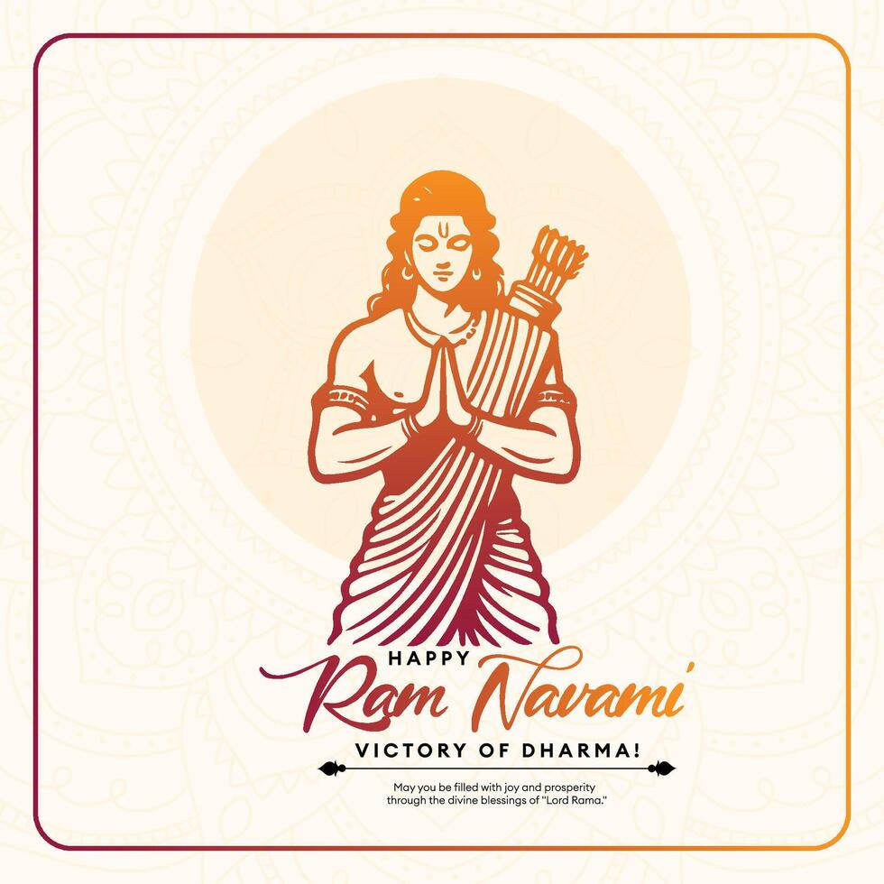Hindu Festival Ram Navami Digital Artwork vector
