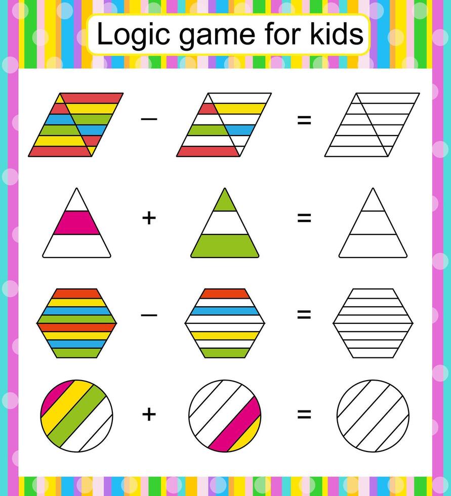 Find and draw the missing parts. Children activity page. Worksheet. vector