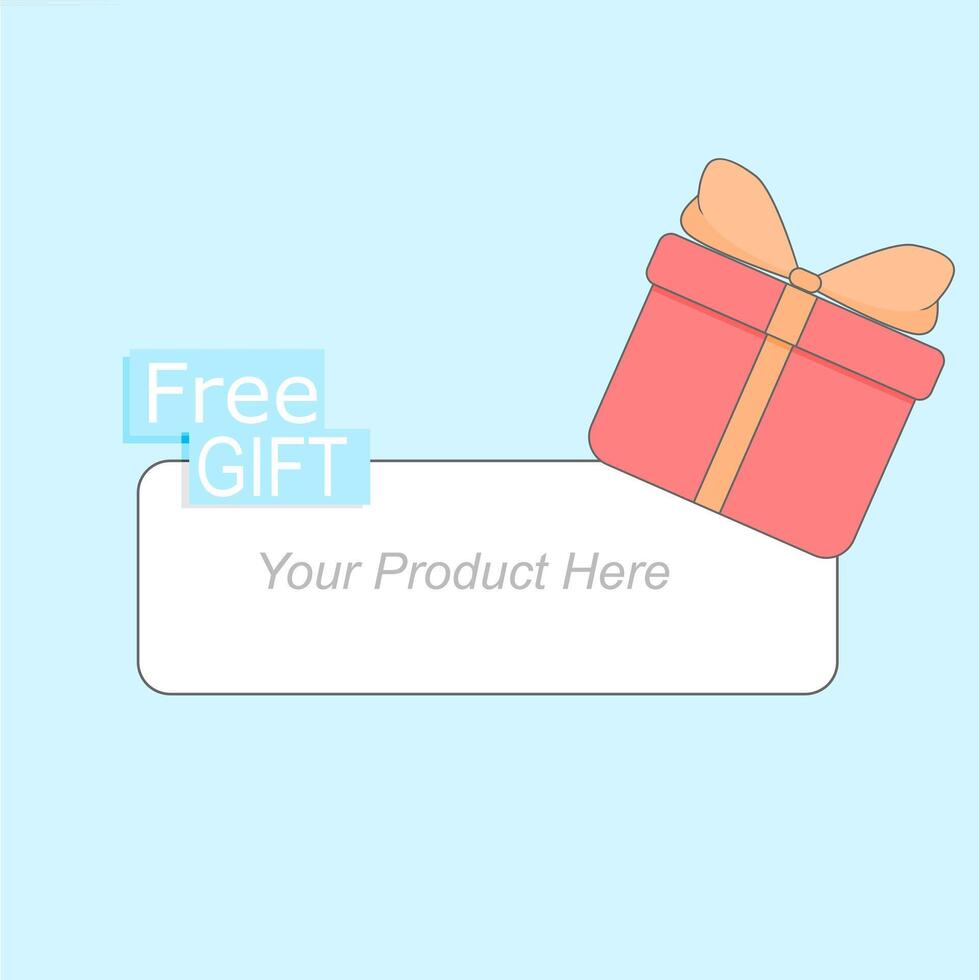 Free gift box template vector