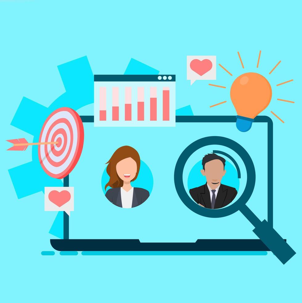 Business Strategy and Goal Achievement with Target and Team vector
