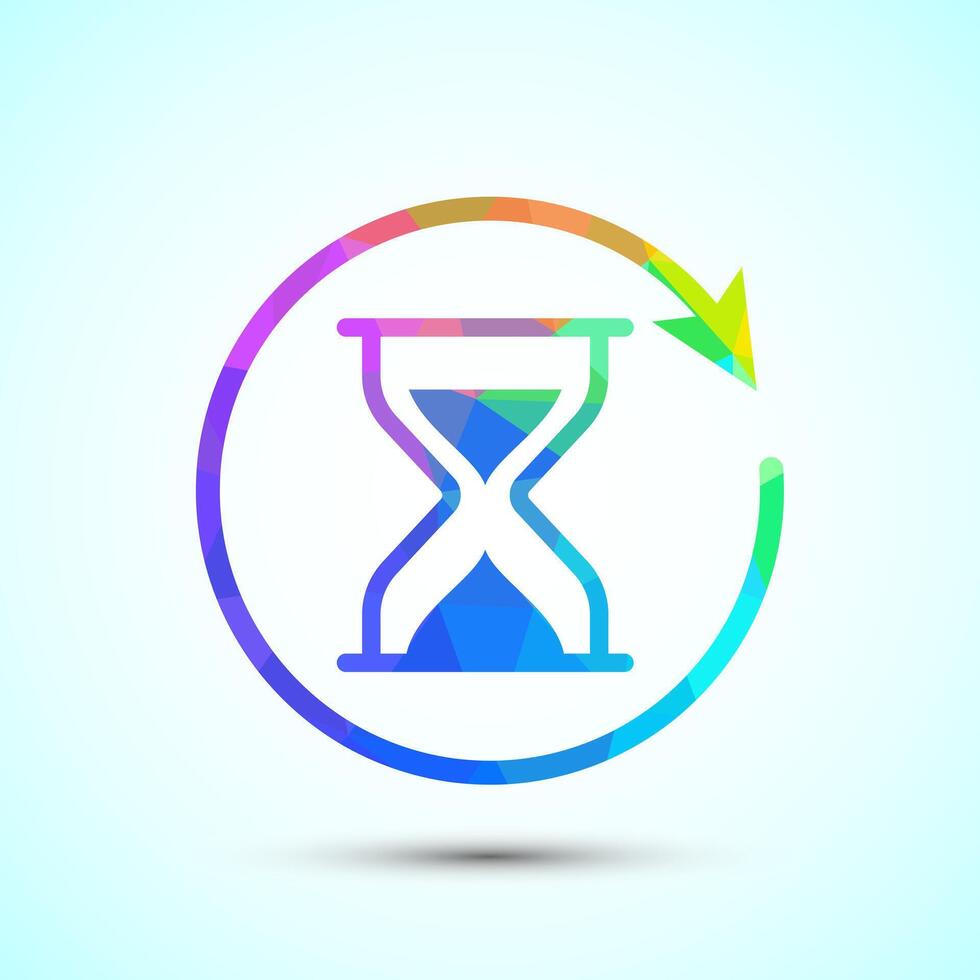 Long lasting icon. Durability icon design. Represents durability. Low poly style vector
