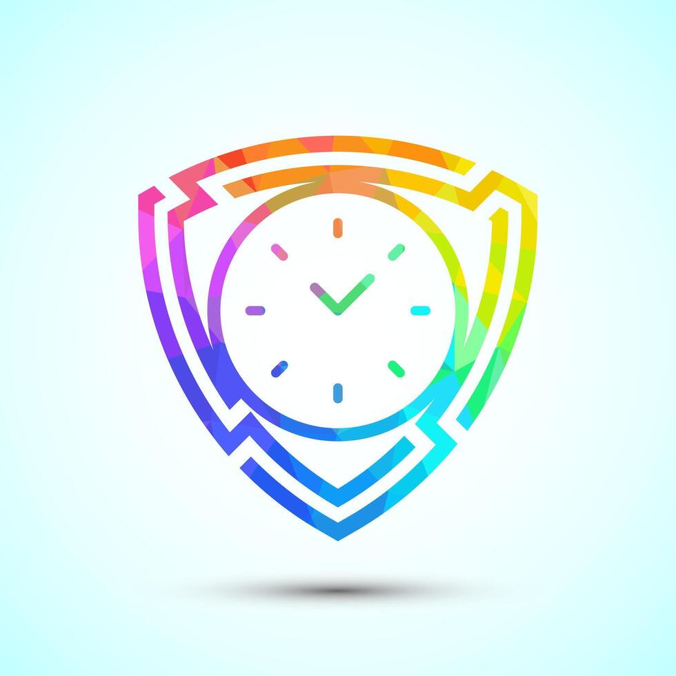 Long lasting icon design illustration. Durability icon design. Low poly style vector