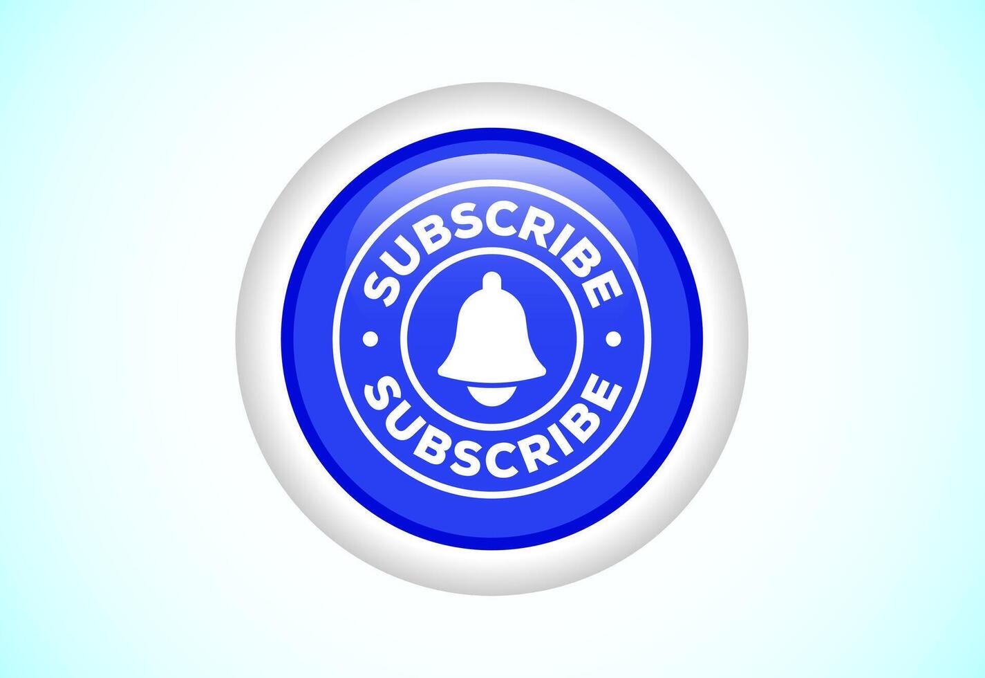 Subscribe button illustration, Button for channel subscribe, notification icon vector