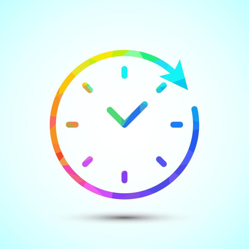 Long lasting icon illustration. Durability icon design. Represents durability. Low poly style vector