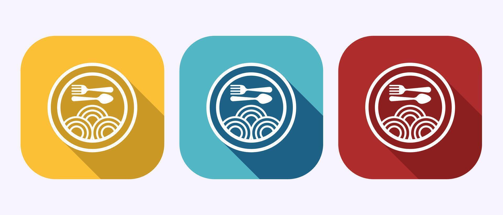 Eating icon design. Fork, restaurant icon in shadow button design vector
