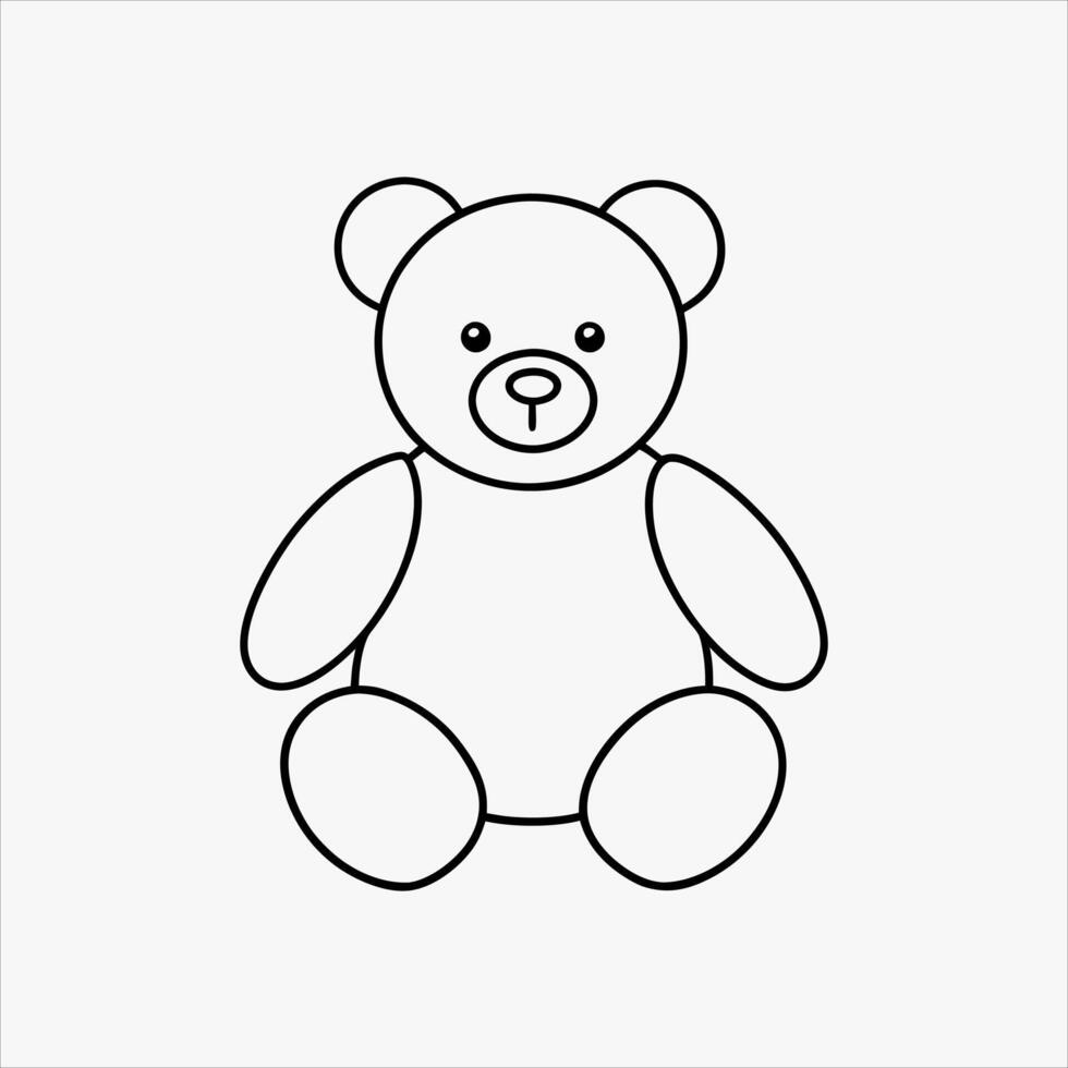 Cute brown teddy bear sitting with a heart-shaped gift vector