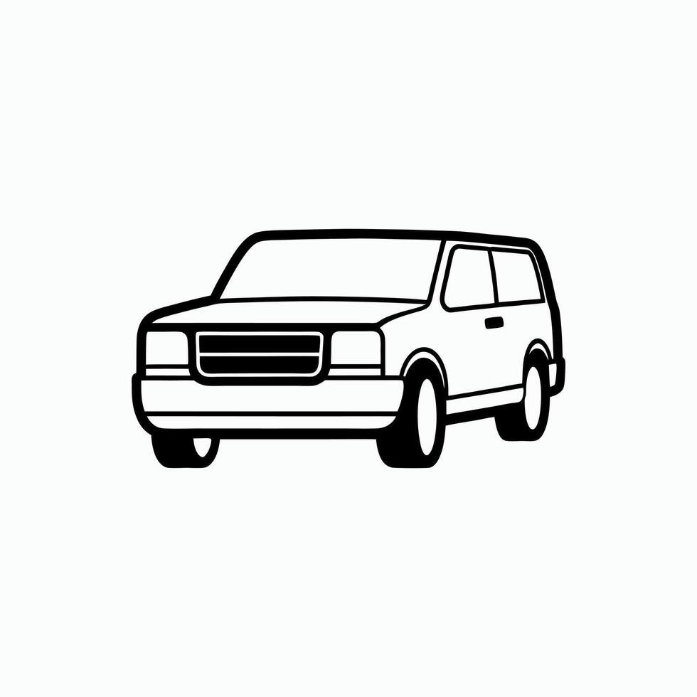 Car on white background vector