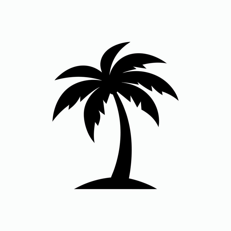 A palm tree illustration on white background vector