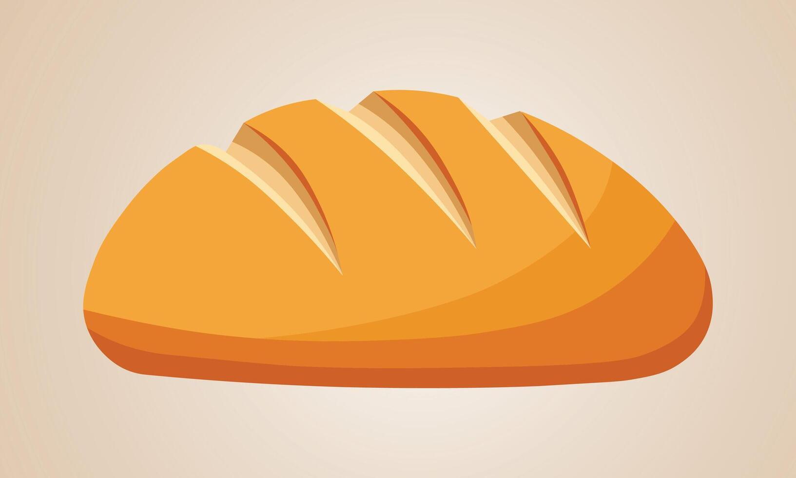 icon of brown bread vector