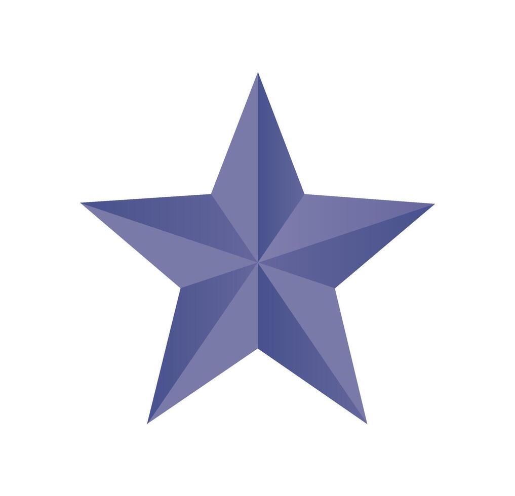 black five-pointed geometric star icon vector