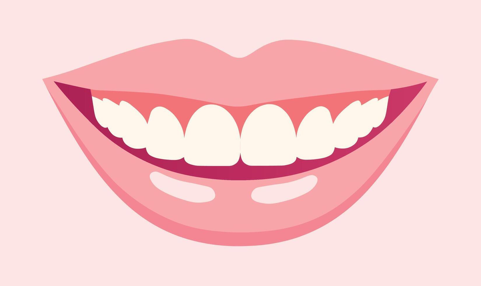 icon of smile with healthy white teeth vector