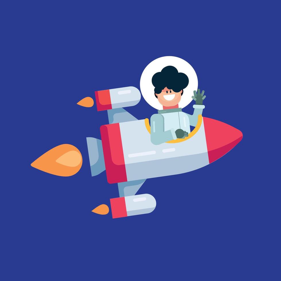 Astronaut Boy - Cute Space Explorer Illustration vector