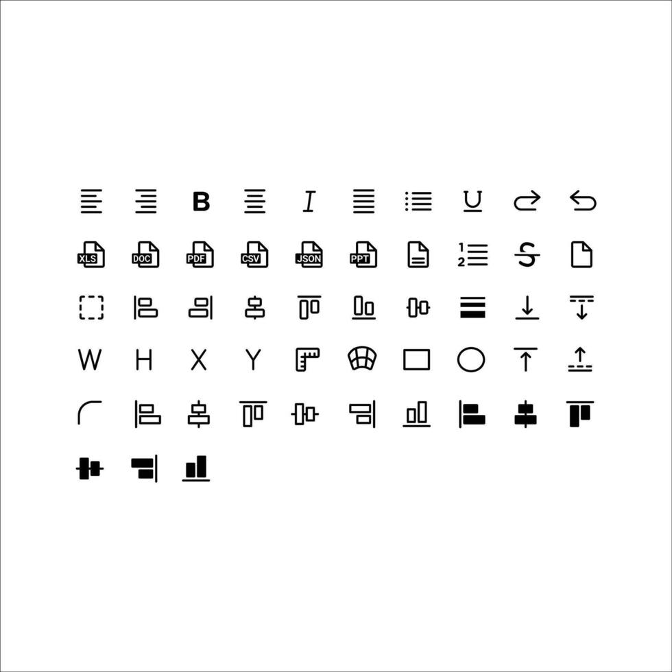 Format Icon Bundle - Essential Design Tools vector