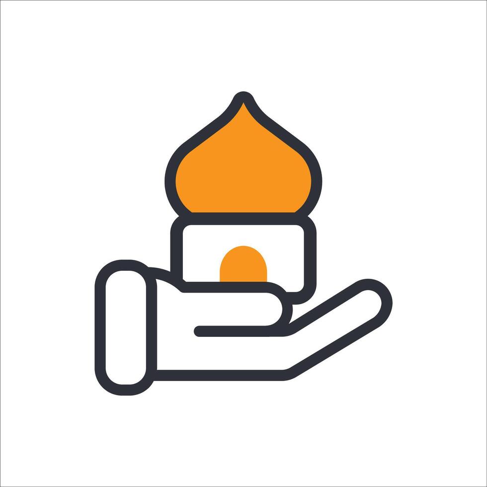 Helping Hand and Donation Symbo vector
