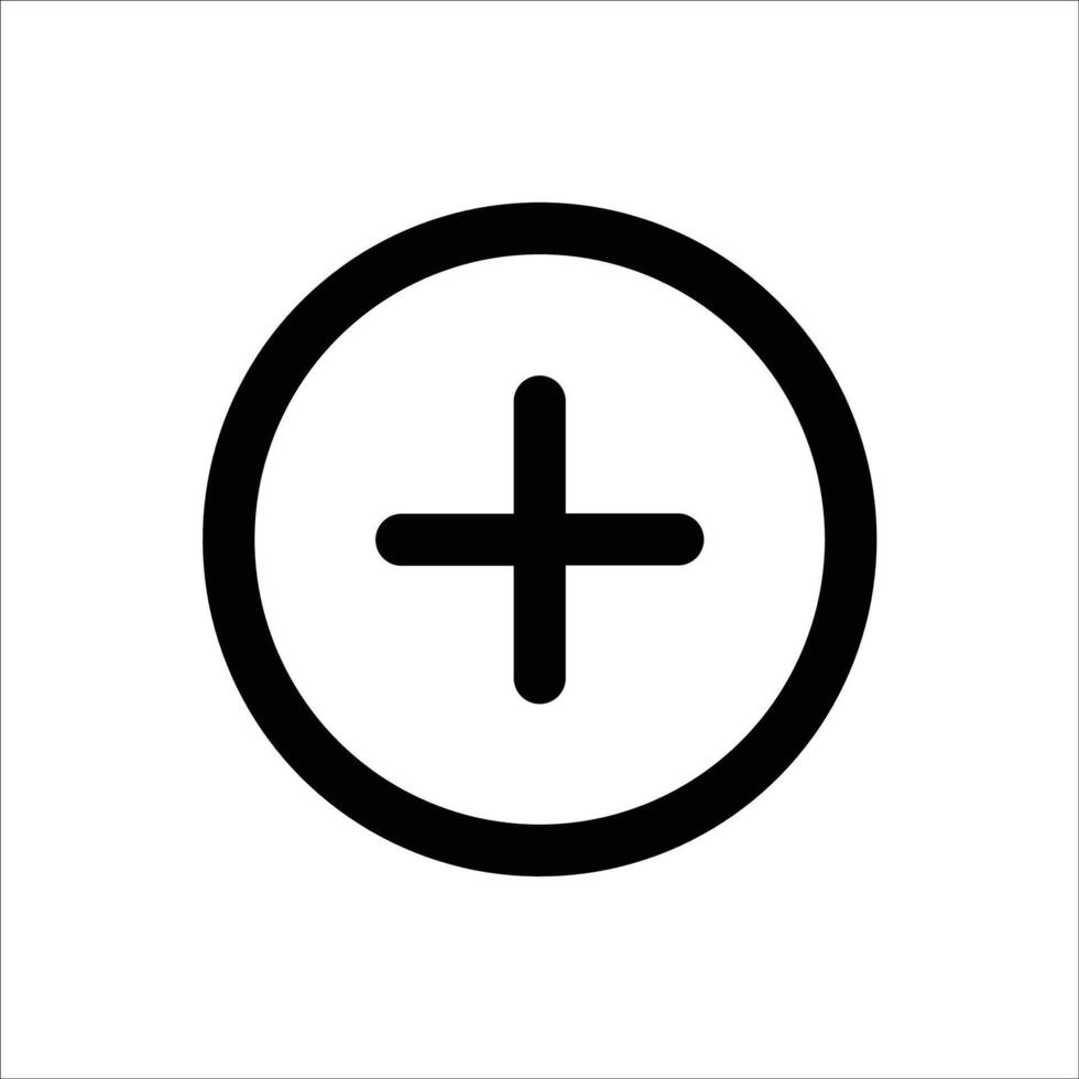 Add Circle Icon - Plus Sign Button vector