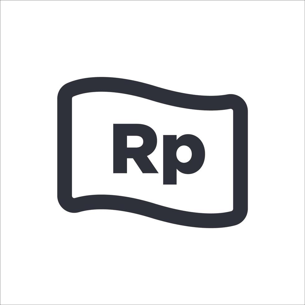Indonesian Rupiah Currency Icon for Finance and Business vector