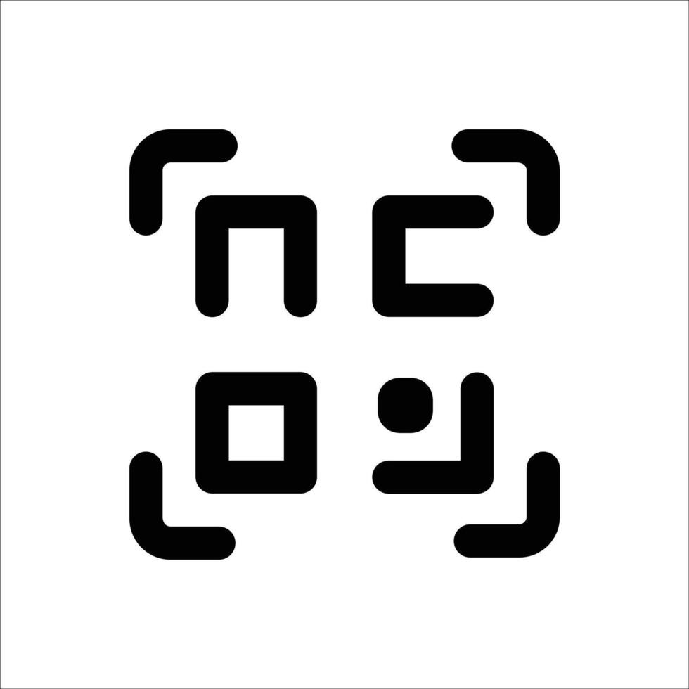 QR Code Icon - Digital Scan Symbol vector