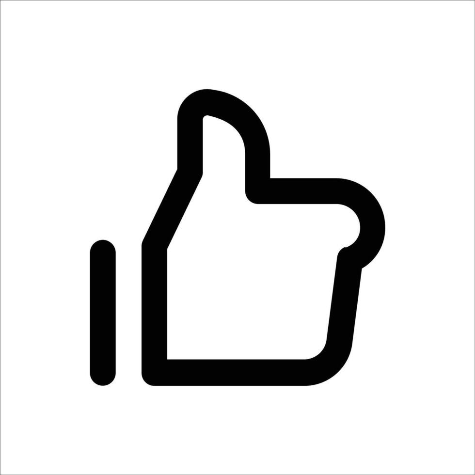 Thumbs Up Icon for Positive Feedback and Ratings vector