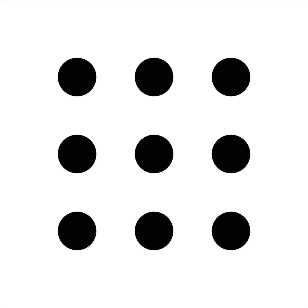 Modern Bento Menu Icon for UI Design vector