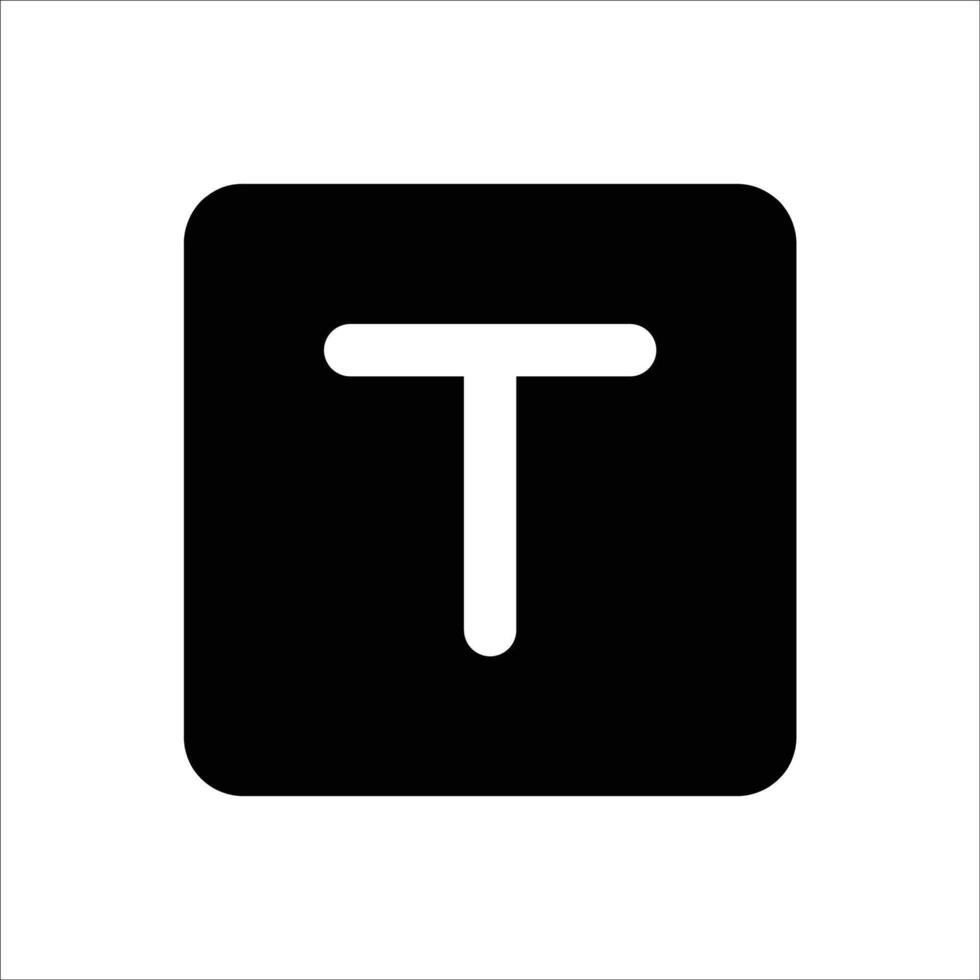 Type Filled Action Icon vector