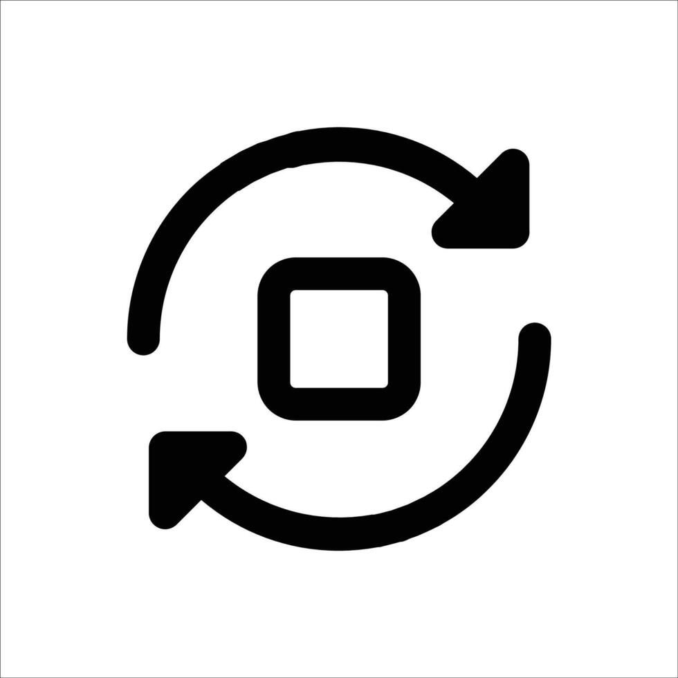 Rotation Image Action Icon vector