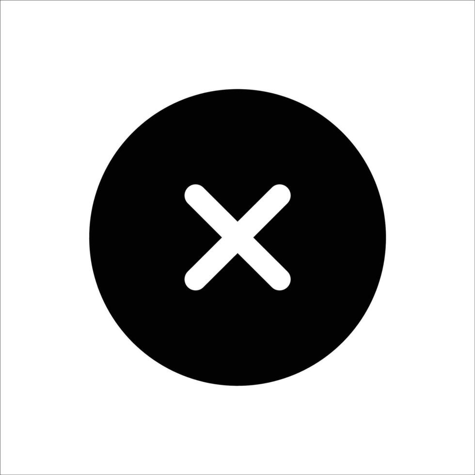 Action Close - Cancel Button Symbol vector