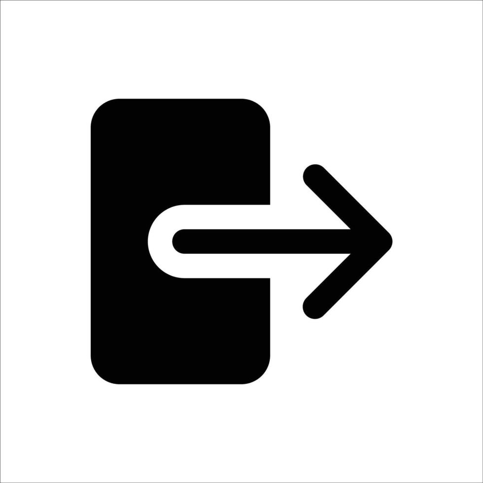 Sign Out Filled Action Icon vector