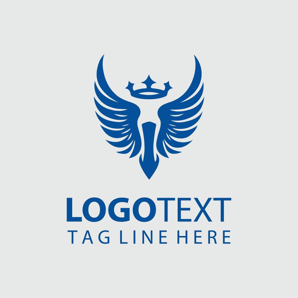 Sky Evolution Wings Logo Design vector