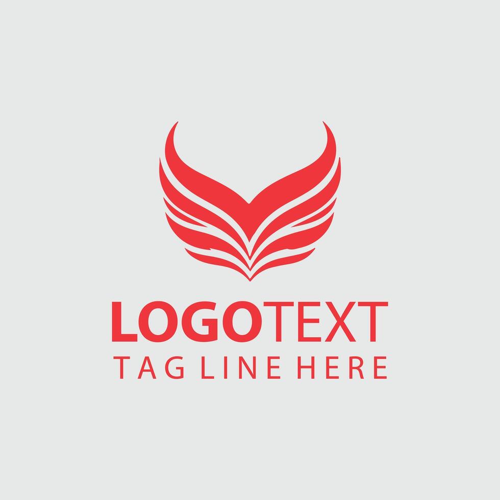 Celestial Flight Wings Logo Design vector