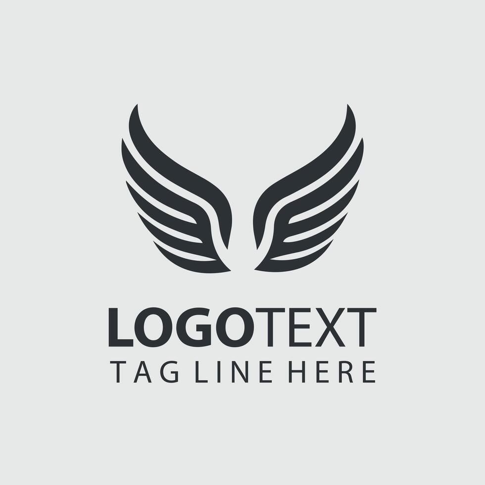 Sky Voyage Wings Logo Design vector