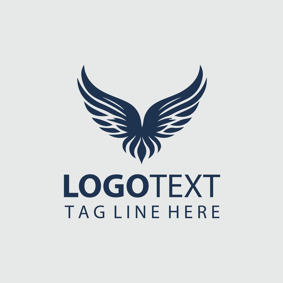 Pinnacle Flight Wings Logo Design vector
