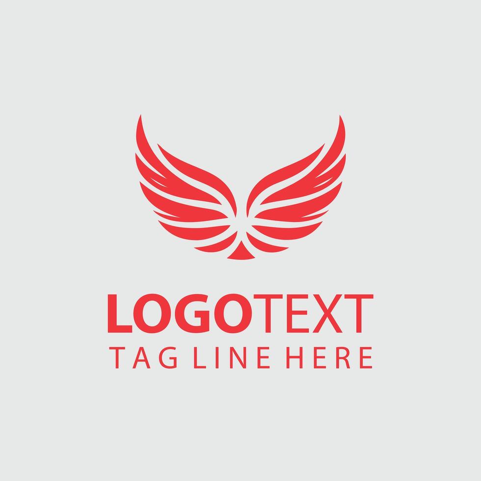 Feathers of Freedom Wings Logo Design vector