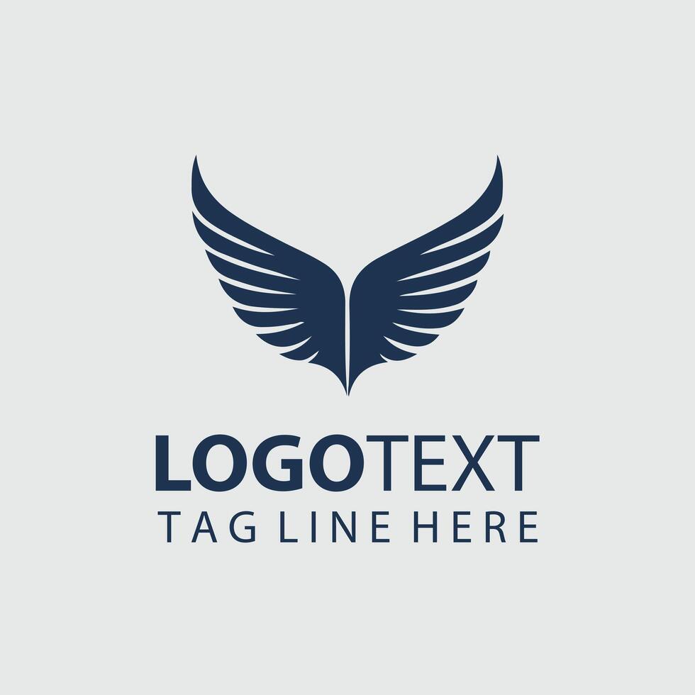 Sky Fusion Wings Logo Design vector
