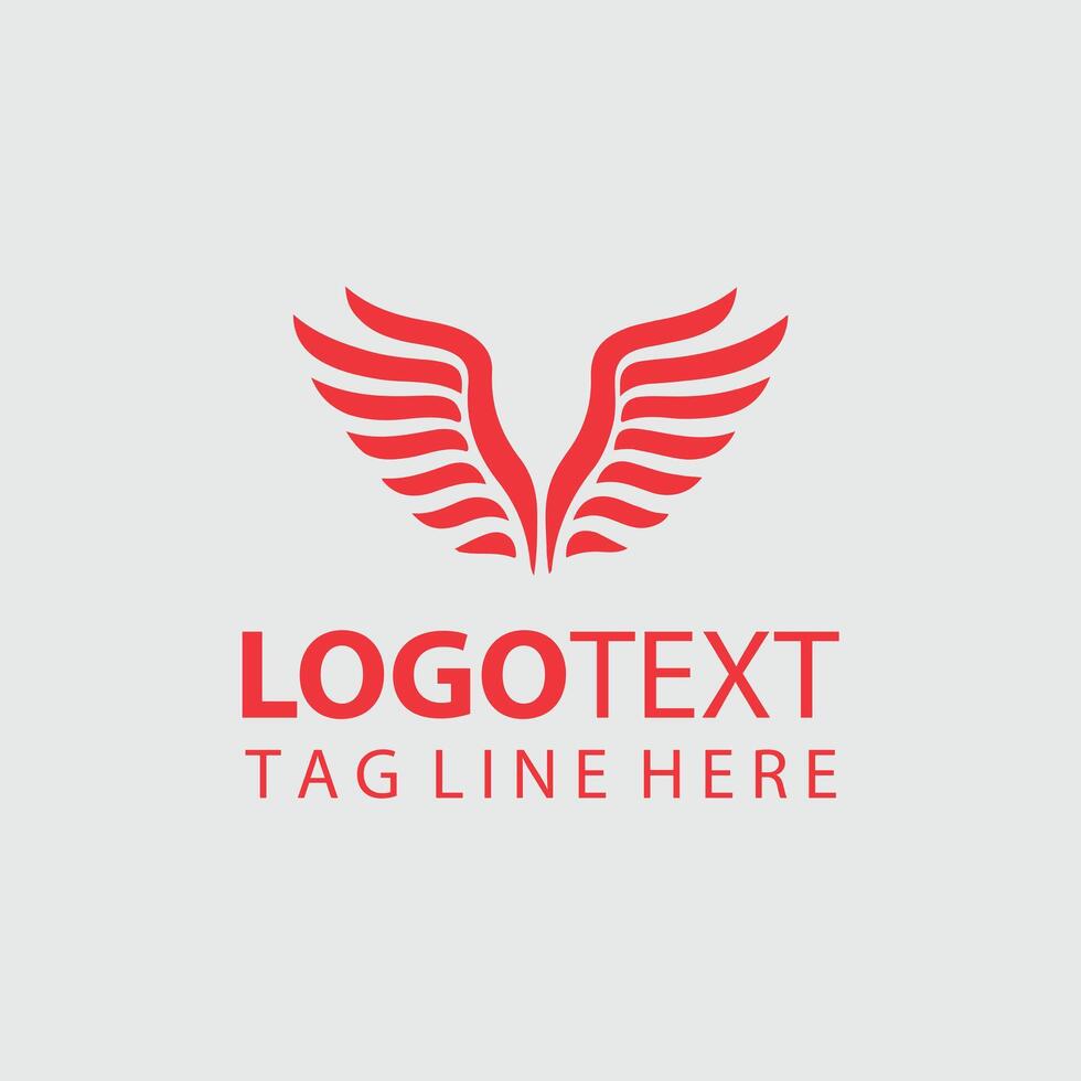 Angelic Wings Logo Design vector